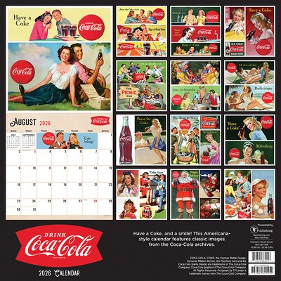 2026 TF Publishing Coca Cola 12" x 12" Monthly Wall Calendar (26-1106)