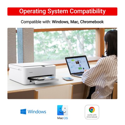 Canon PIXMA TS6520 Wireless Color All-In-One Inkjet Printer, Best for Home (7179C002)