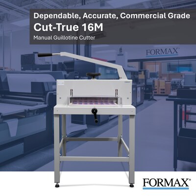 Formax Cut-True 16M 18.7” Guillotine Paper Cutter with LED Laser Line, Off White (CUT-TRUE 16M)