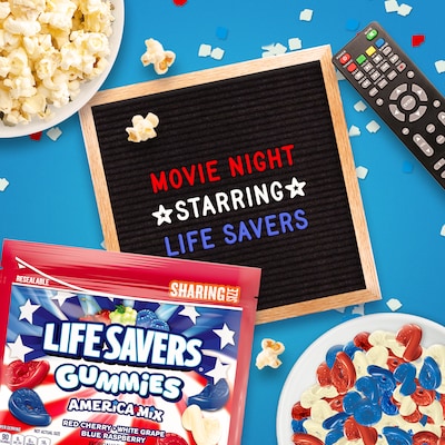 LifeSavers America Mix Gummy Candy Sharing Size Bag, Assorted Flavors, 14.5 oz. (MMM28031)
