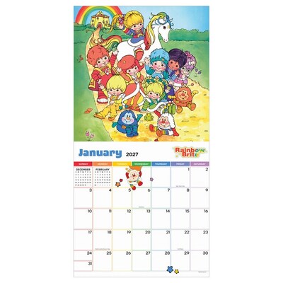 2027 TF Publishing Rainbow Brite 12 x 12 Monthly Wall Calendar, Multicolored (27-1123)