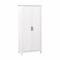 Bush Furniture Key West 66 Tall Storage Cabinet with Doors and 5 Shelves, Pure White Oak (KWS266WT-