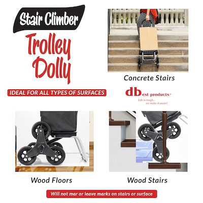 Dbest Stair Climber Trolley Dolly, Black (01-571MB)