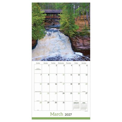 2027 TF Publishing Wisconsin 12" x 12" Monthly Wall Calendar, Multicolored (27-1041)