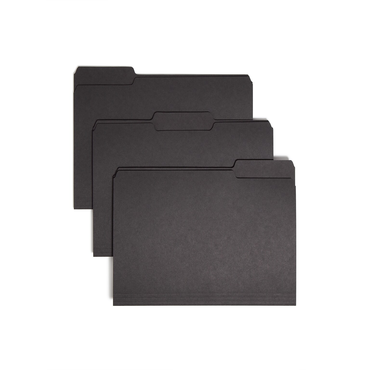 Smead Interior File Folders, 1/3-Cut Tab, Letter Size, Black, 100/Box (10243)