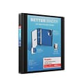 Staples® Better 1-1/2 3 Ring View Binder with D-Rings, Black (24059)