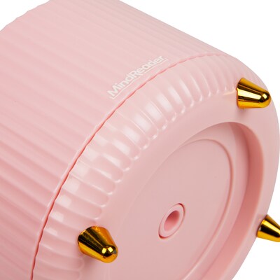 Mind Reader 5-Compartment Rotating Plastic Pen Holder, Pink (SPINPEN-PNK)
