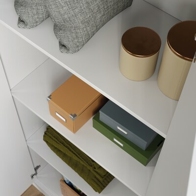 Sauder Select 60"H Storage Cabinet with 3 Shelves, White (433286)