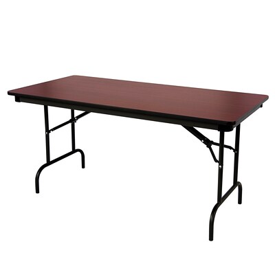 ICEBERG Premium Folding Table, 96 x 30, Mahogany (55234)