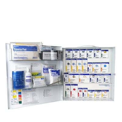 SmartCompliance Food Service First Aid Cabinet, ANSI Class B, 100 People, 337 Pieces (91379)