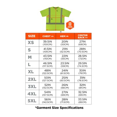 Ergodyne GloWear 8292 High Visibility Short Sleeve T-Shirt, ANSI Type R Class 2, Lime, Medium (22233)