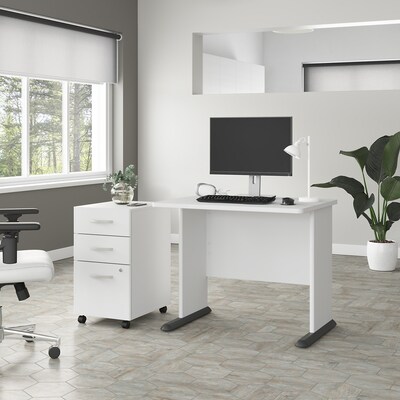 Bush Business Furniture Studio A 36"W Small Computer Desk, White (SDD136WH)