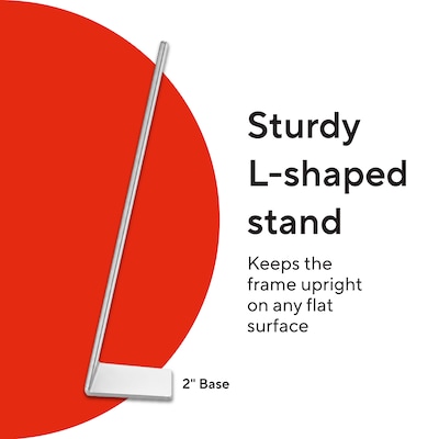 Staples Sign Holder, 8.5" x 11", Clear Plastic (53126/18387)