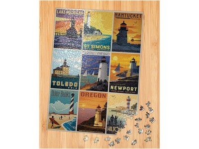 Willow Creek Lighthouses by Anderson Design Group 1000-Piece Jigsaw Puzzle (49199)