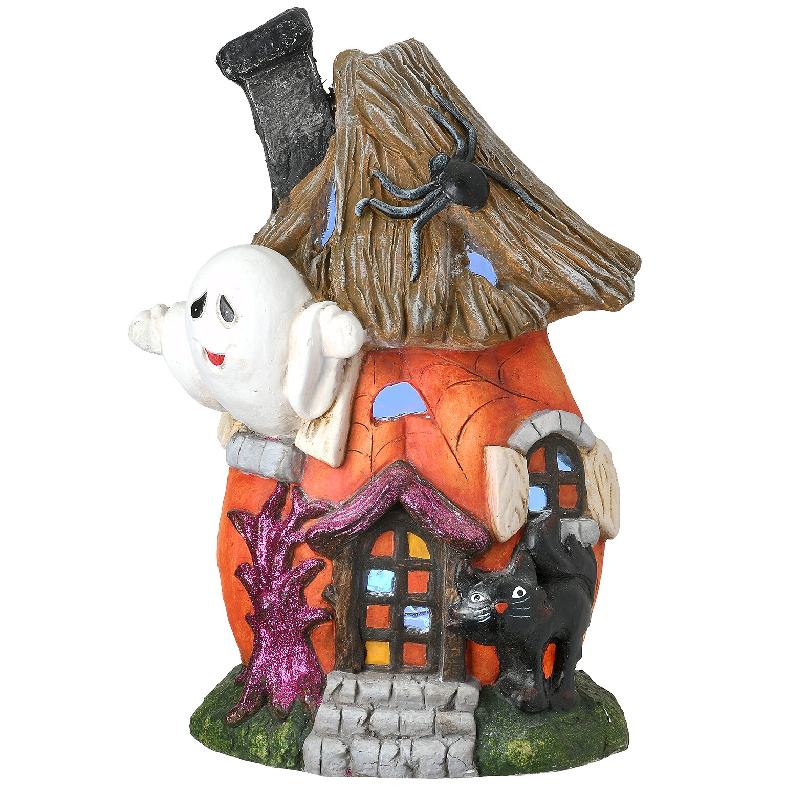National Tree Company 18 Pumpkin Haunted House with LED Light (PG11-FJ17745)