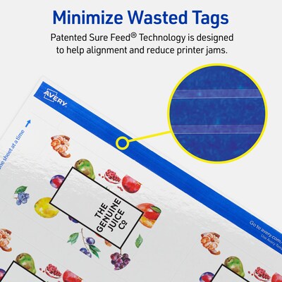 Avery 2" x 3-1/2"  Blank Price & Merchandise Tags, White, 80/Carton (95323-GWT10)