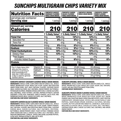Sunchips Multigrain Chips Variety Pack & Jack Links Beef Jerky Variety Pack, 2/Pack (600-04175)
