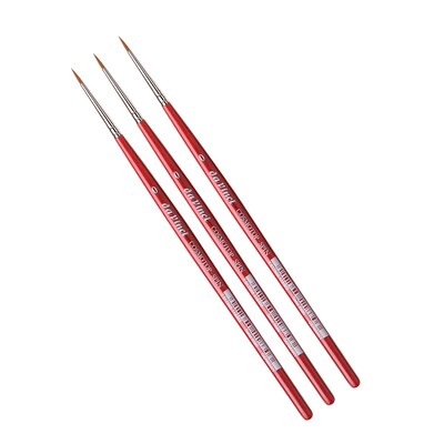 da Vinci COSMOTOP-SPIN Watercolor Synthetic Silkpainting Round Brush, 3 /Pack (DVXVA55800-3)
