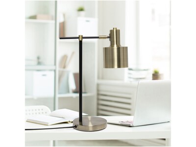 Lalia Home Studio Loft Table Lamp, Antique Brass/Black (LHT-4001-AB)