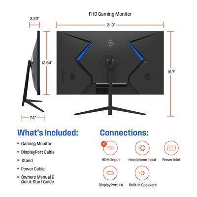 Westinghouse 24" 180 Hz LED Gaming Monitor, Black (WM24FA9420)