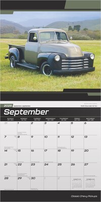 2025 BrownTrout Classic Chevy Pickups 12" x 24" Monthly Square Wall Calendar, (9781975479763)