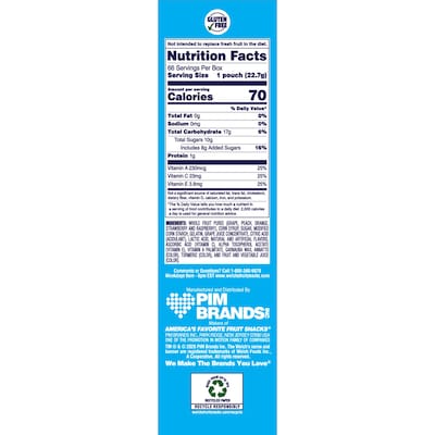 Welch's Gluten Free Mixed Fruit Gummies, 0.8 oz., 66 Bags/Box (PIM68868)