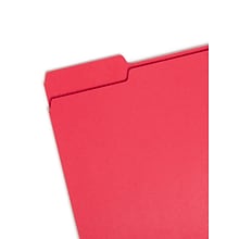 Smead File Folders, 1/3-Cut Tab, Letter Size, Red, 100/Box (12743)