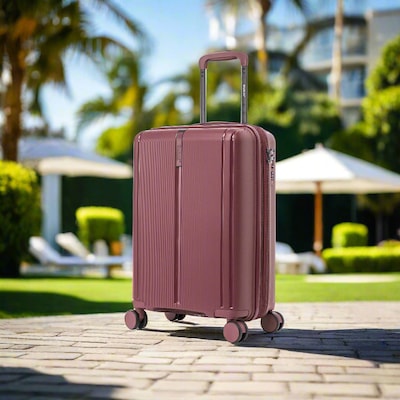 DUKAP Airley 21.85 Hardside Suitcase, 4-Wheeled Spinner, TSA Checkpoint Friendly, Wine (DKAIR00S-WIN)