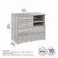 Bush Business Furniture Studio A 26" Office Storage Cabinet with 2 Shelves and Drawers, Platinum Gray (SDF130PGSU-Z)