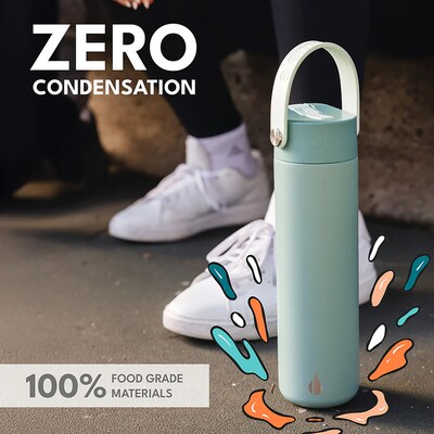 Elemental Core Stainless Steel Double Wall Insulated Water Bottle, 24 oz., Sage (EMLEBC24SG18)