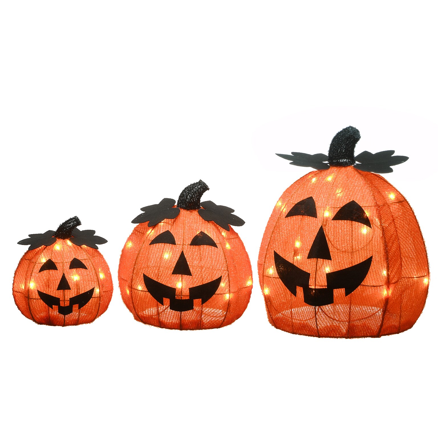 National Tree Company 15 Pre-Lit Jack-O-Lantern Trio (MZ17-6614A)