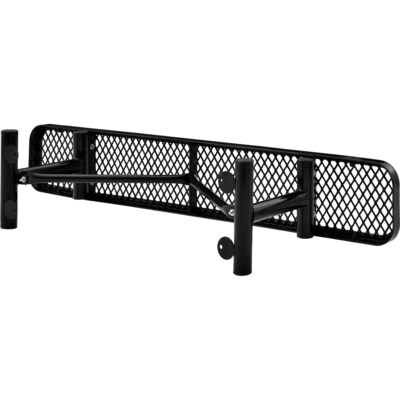 Global Industrial 6' Outdoor Steel Flat Bench, Expanded Metal, Black (277156BK)