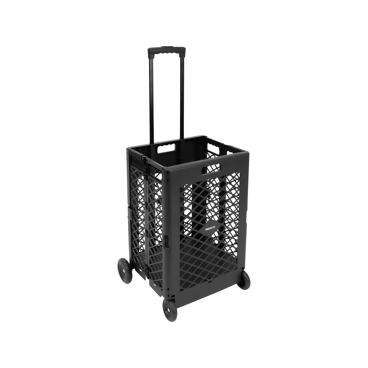 Mount-It! Mixed Materials Mobile Utility Cart, Black (MI-906)