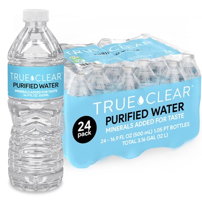 True Clear™ Purified Bottled Water, 16.9 fl. oz. Bottles, 24/Carton (TC54594)