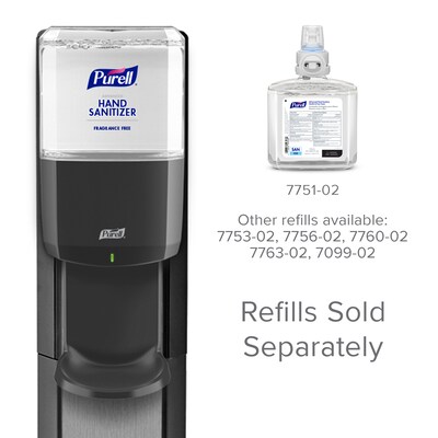 Purell Messenger ES 8 Automatic Floor Stand Hand Sanitizer Dispenser, Silver/Graphite (7318-DS-SLV)