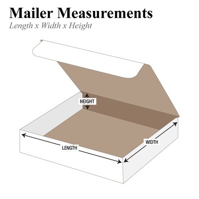 Literature Mailers, 9 x 9 x 2, White, 50/Bundle (ML992)