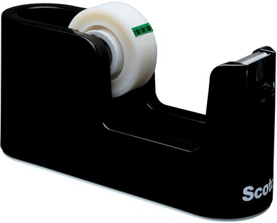 Scotch Heavy Duty Weighted Desktop Dispenser, 3" Core, Black (C-24)