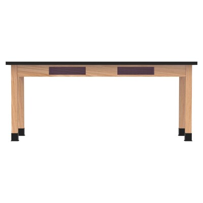 Diversified Woodcrafts PerpetuLab Book Compartment Rectangular Science Lab Table, 72" x 24", Oak (C7302BK30N)