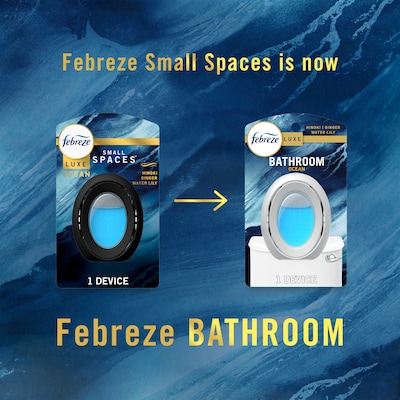 Febreze Small Spaces Origins Air Freshener, Ocean Scent, 0.25 oz., 4/Pack (07695)