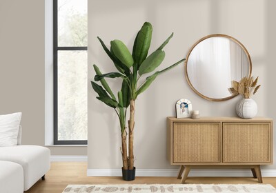 Monarch Specialties Inc. 83 Artificial Banana Tree in Pot (I 9593)