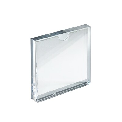 Azar Card Holder, Desktop/Countertop, Top Loading Acrylic, 2/Pack (104554-2PK)