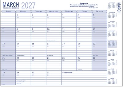 Custom HDI Academic Desk Planner