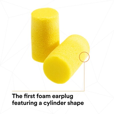 3M E-A-R Classic Uncorded Earplugs, 33 dB, Yellow, 200/Box (310-1101)