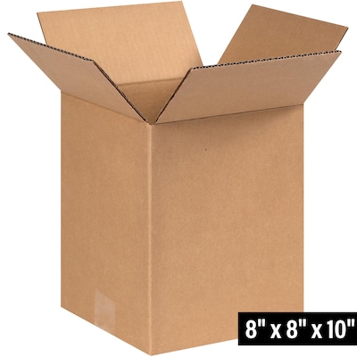 8 x 8 x 10 Shipping Boxes, 25/Bundle (8810)