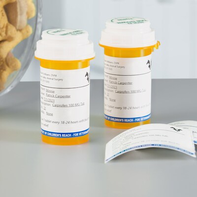 DYMO® LabelWriter™ Veterinary Prescription Labels, 2-3/4" x 2-1/8,", 400 Labels/Roll, 6 Rolls/Box (2187328)