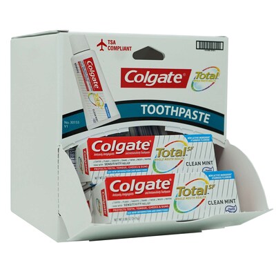 Colgate Total® Clean Mint Toothpaste,  0.88 oz Tube, 12 Tubes/Dispensit Box, 12 Dispensit Boxes/Carton