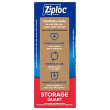 Ziploc Storage Bags, Quart, 48/Box (314469)