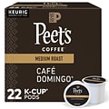 Peets Coffee Café Domingo Coffee Keurig® K-Cup® Pods, Medium Roast, 22/Box (6543)