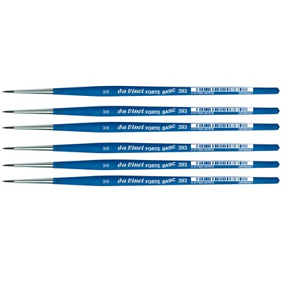 da Vinci FORTE BASIC Acrylic Synthetic Student Round Brush, 6 /Pack (DVXVA393N3-6)