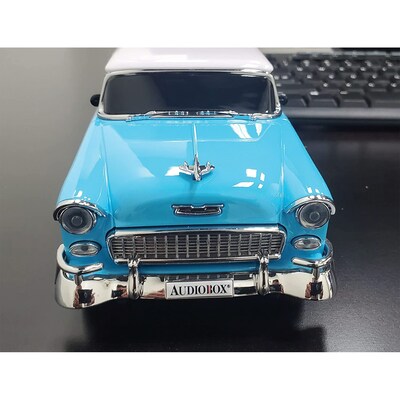 Audiobox Retro Ride Wireless Bluetooth 1955 Replica Car Speaker, Blue (TRK-5500BTBL)